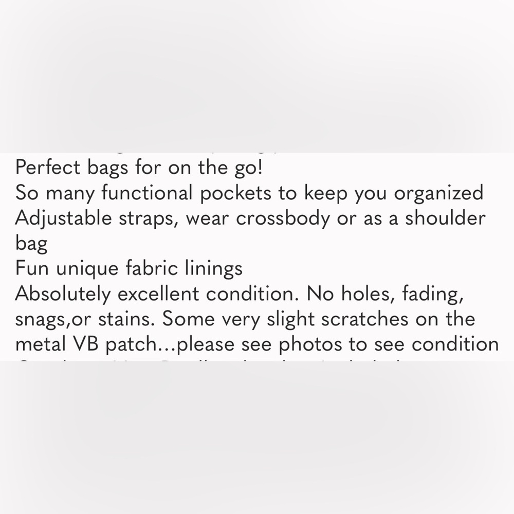 Vera Bradley Metallic Silver Quilted Leather Crossbody Shoulder Bag Purse - Picture 13 of 13